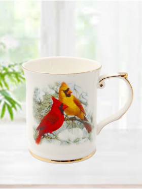 Porcelain Cardinal Mug With Gift Box